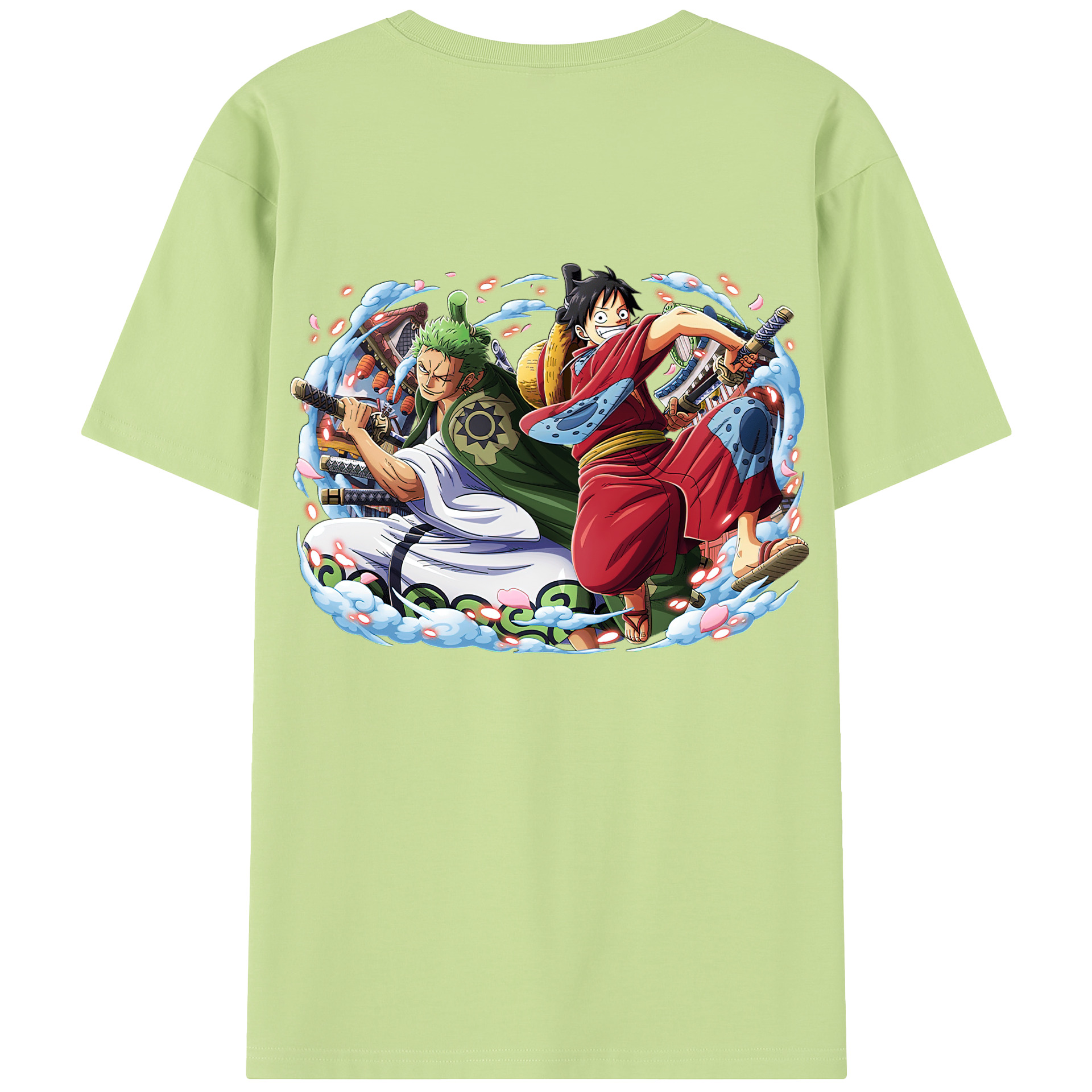 （画像用） ワンピース モンキー・D・ルフィ ONE PIECE Monkey D. Luffy 綿100％半袖Tシャツ（背面プリント）